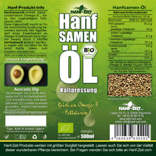 Lade das Bild in den Galerie-Viewer, Hanfsamenöl BIO