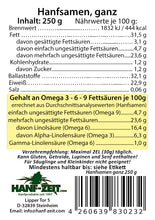 Lade das Bild in den Galerie-Viewer, Hanfsamen ganz     BIO
